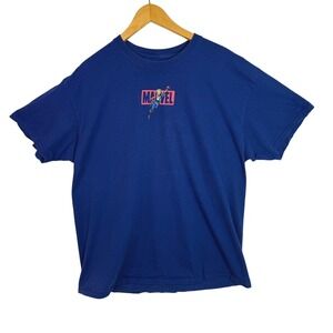 BoxLunch Marvel Captain Marvel Graphic T-Shirt‎ Blue Mens MCU and Carol Danvers